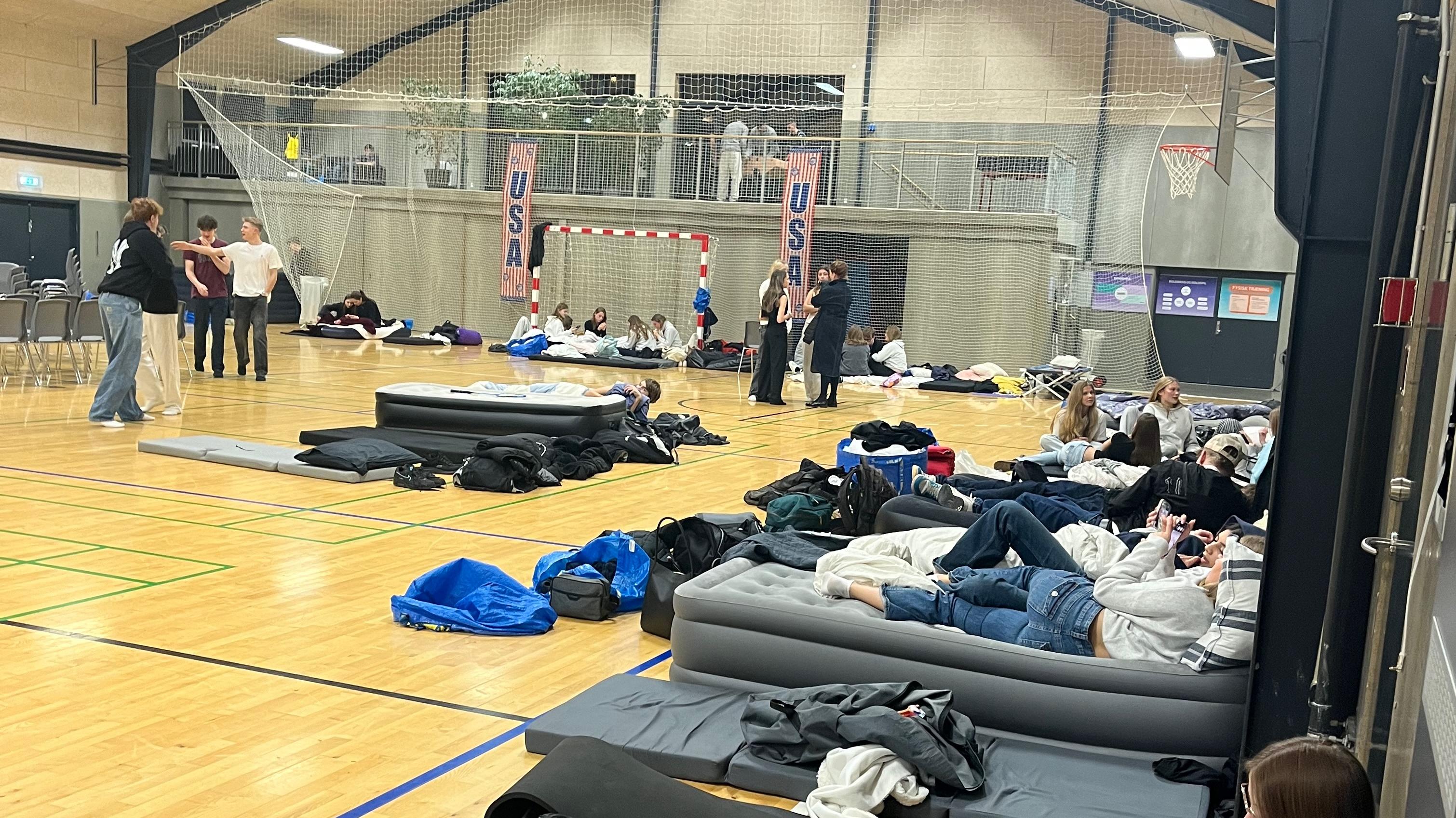 Tølløse Privatskole overnattede på skolen i forbindelse med det amerikanske valg. 